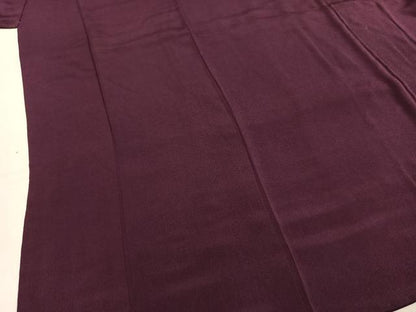 平和屋着物●アンティーク 大正ロマン 色無地 蒲葡色 正絹 逸品 AABI8974fy