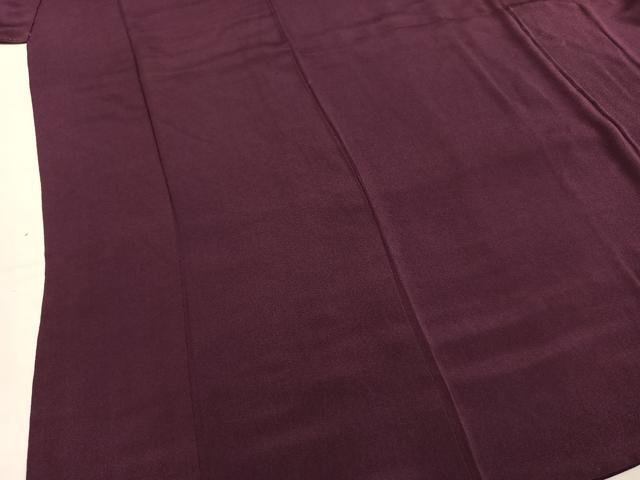 平和屋着物●アンティーク 大正ロマン 色無地 蒲葡色 正絹 逸品 AABI8974fy