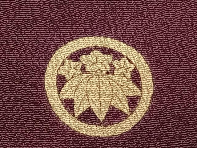 平和屋着物●アンティーク 大正ロマン 色無地 蒲葡色 正絹 逸品 AABI8974fy
