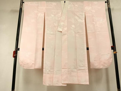平和屋着物●振袖用長襦袢 無双仕立て 草花地紋 暈し染め 洗える着物 AABI8982fy
