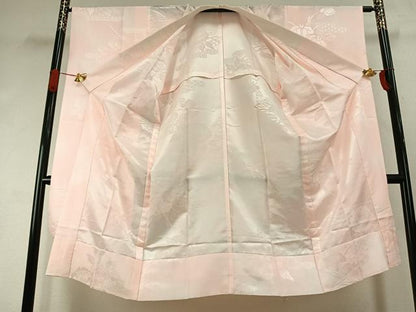 平和屋着物●振袖用長襦袢 無双仕立て 草花地紋 暈し染め 洗える着物 AABI8982fy