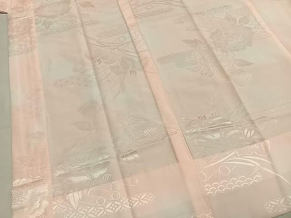 平和屋着物●振袖用長襦袢 無双仕立て 草花地紋 暈し染め 洗える着物 AABI8982fy