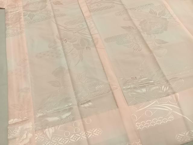 平和屋着物●振袖用長襦袢 無双仕立て 草花地紋 暈し染め 洗える着物 AABI8982fy
