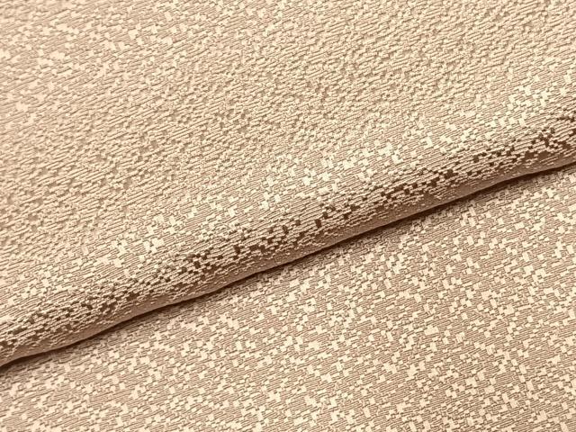 平和屋着物●京加賀友禅　百貫達雄　色無地　霞地紋　灰桜色　正絹　逸品　AABI8987fy