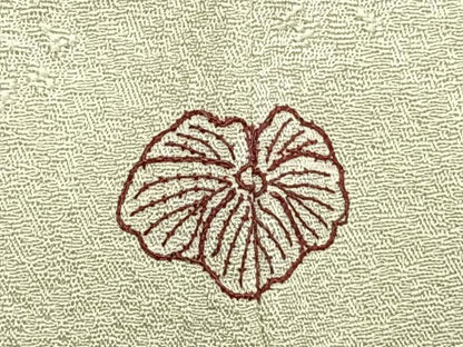 平和屋着物●上質な色無地　舞花地紋　白緑色　正絹　逸品　AABI8992fy