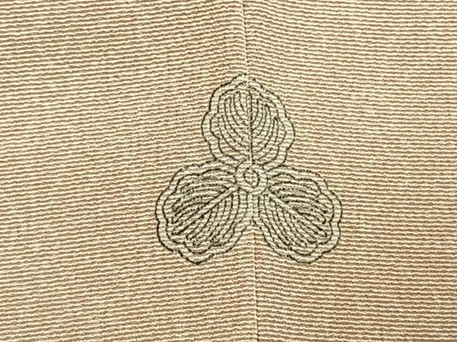 平和屋着物●訪問着　駒刺繍　笹葉文　正絹　逸品　AABI8993fy