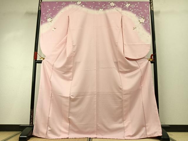 平和屋着物●小振袖　二尺袖　草花文　暈し染め　AABI8995fy