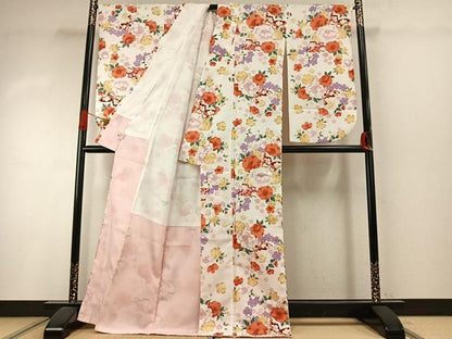 平和屋着物●小振袖　二尺袖　花蝶文　AABI8996fy
