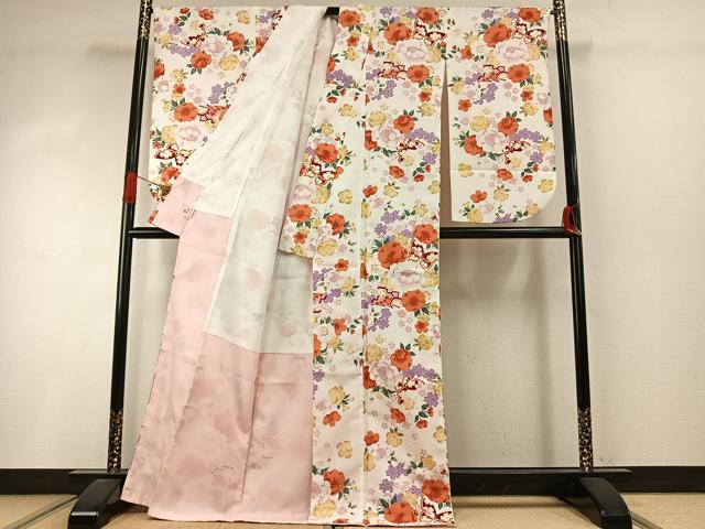 平和屋着物●小振袖　二尺袖　花蝶文　AABI8996fy