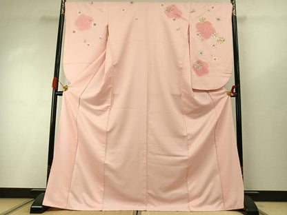 平和屋着物●小振袖　二尺袖　舞花文　暈し染め　金彩　AABI8998fy
