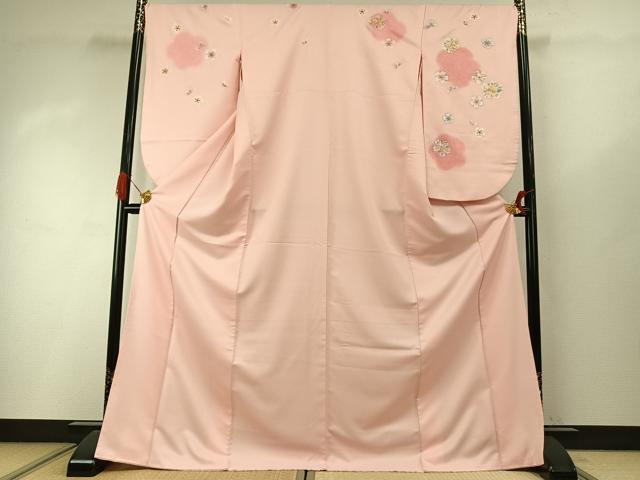 平和屋着物●小振袖　二尺袖　舞花文　暈し染め　金彩　AABI8998fy