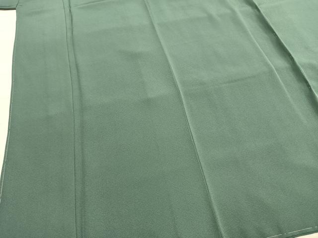 平和屋着物●上質な色無地　薄青色　浜ちりめん　反端付き　正絹　逸品　未使用　AABI9016fy