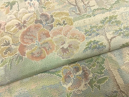 平和屋着物●都喜ヱ門 本場大島紬 白大島 カタス9マルキ 藤白泥染め 手織 菫色の幻想 藤絹織物謹製 証紙付き 正絹 逸品 AABI9021fy