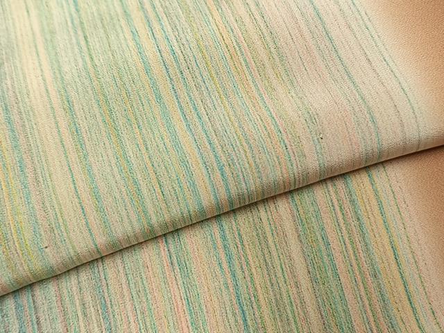 平和屋着物●長襦袢　無双仕立て　作家物　縞　伊豆つばき染　正絹　逸品　AABI9025fy
