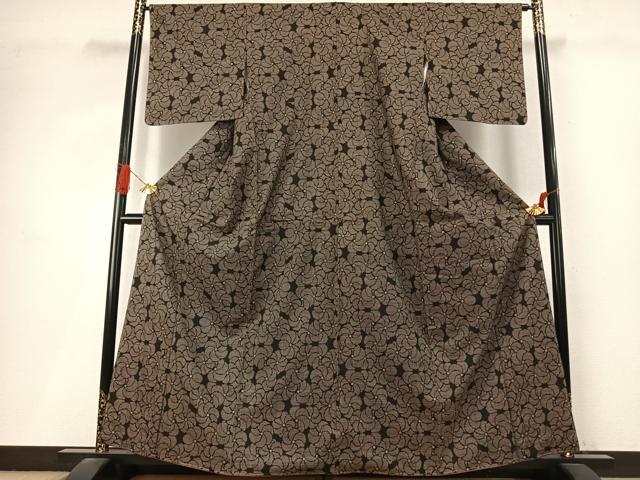 平和屋着物●本場大島紬　一元7マルキ　花尽くし　正絹　逸品　未使用　AABI9032fy