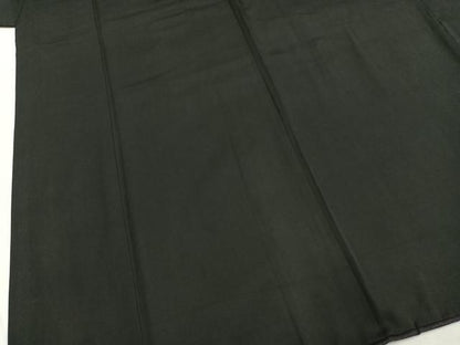平和屋着物●男性　黒紋付　正絹　逸品　AABI9033fy