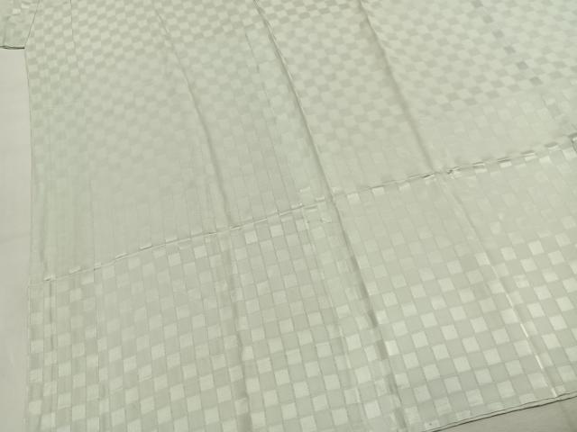 平和屋着物●長襦袢　無双仕立て　作家物　市松地紋　正絹　逸品　AABI9038fy
