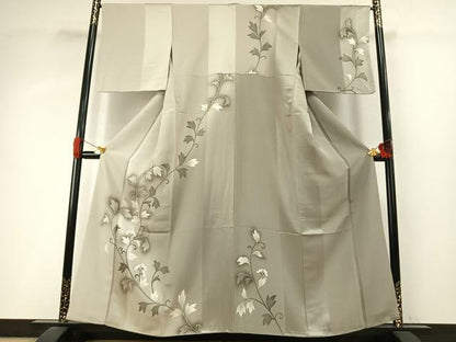 平和屋着物●京都の名門ブランド　銀花仙　訪問着　花唐草文　暈し染め　正絹　逸品　AABI9039fy