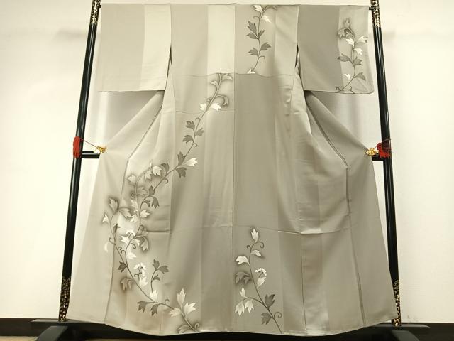 平和屋着物●京都の名門ブランド　銀花仙　訪問着　花唐草文　暈し染め　正絹　逸品　AABI9039fy