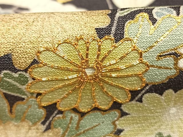 平和屋着物●訪問着　友禅　駒刺繍　松竹梅　暈し染め　金彩　正絹　逸品　AABI9043fy