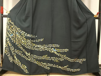 平和屋着物●訪問着　友禅　花鳥文　鈴乃屋扱い　正絹　逸品　AABI9044fy