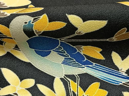 平和屋着物●訪問着　友禅　花鳥文　鈴乃屋扱い　正絹　逸品　AABI9044fy