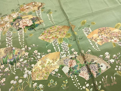 平和屋着物●金彩友禅作家　木村桂友　訪問着　古都乃彩　金銀彩　仮絵羽　正絹　逸品　未使用　AABI9047fy