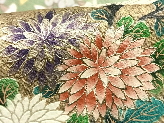 平和屋着物●金彩友禅作家　木村桂友　訪問着　古都乃彩　金銀彩　仮絵羽　正絹　逸品　未使用　AABI9047fy