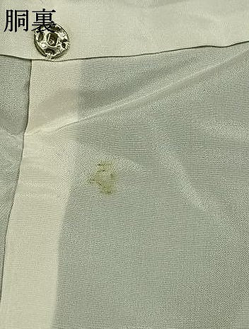 平和屋着物●上質な紬　藍　型染め　風景文　正絹　逸品　未使用　AABI9048fy