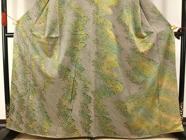 平和屋着物●訪問着　総絞り　霞文　正絹　逸品　AABI9056fy