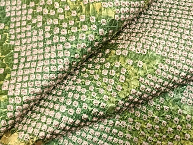 平和屋着物●訪問着　総絞り　霞文　正絹　逸品　AABI9056fy