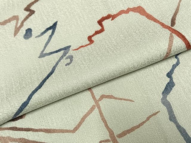 平和屋着物●上質な小紋　幾何学文様　正絹　逸品　AABI9065fy