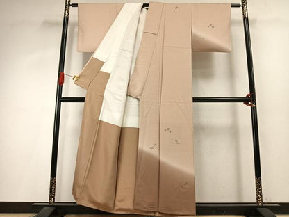 平和屋着物●訪問着　作家物　楓　銀杏　舞花文　暈し染め　金彩　正絹　逸品　AABI9067fy