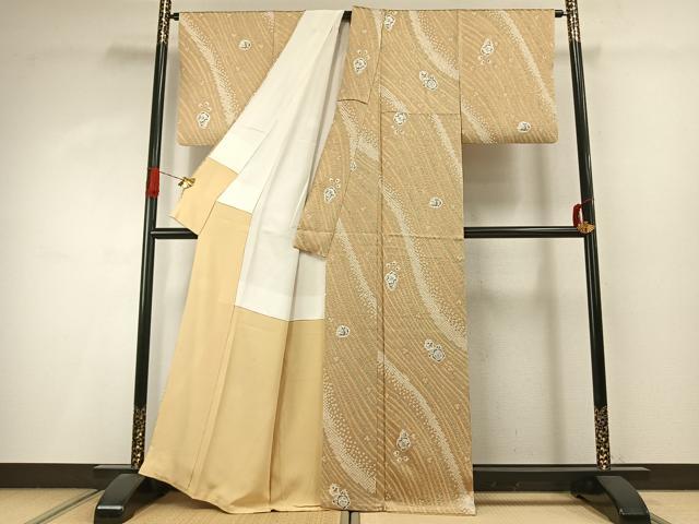平和屋着物●上質な小紋　絞り　辻が花　正絹　逸品　AABI9069fy