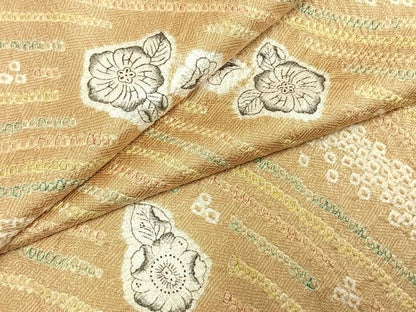 平和屋着物●上質な小紋　絞り　辻が花　正絹　逸品　AABI9069fy