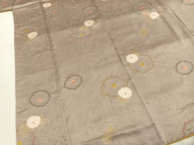 平和屋着物●上質な小紋　絞り　草花文　金彩　正絹　逸品　AABI9071fy