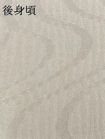 平和屋着物●上質な色無地　渦巻地紋　白花色　正絹　逸品　AABI9073fy