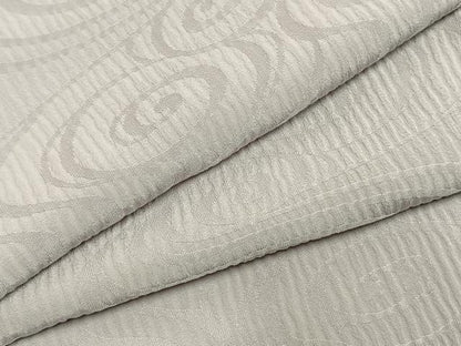 平和屋着物●上質な色無地　渦巻地紋　白花色　正絹　逸品　AABI9073fy
