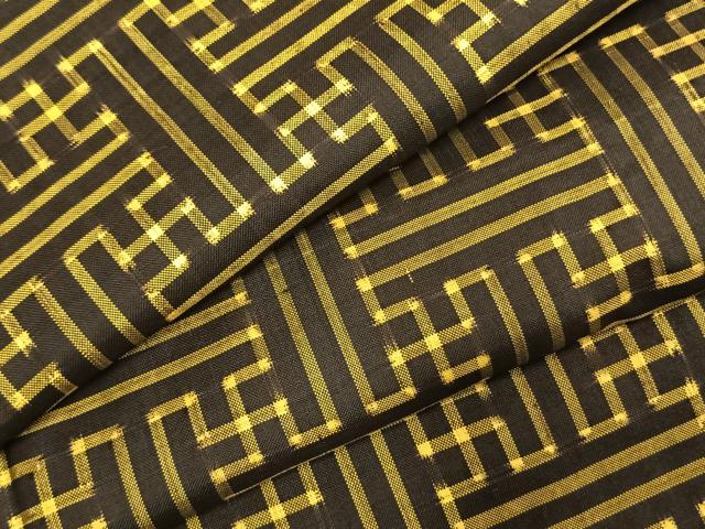 平和屋着物●本場大島紬　龍郷絣　秋名バラ　アンサンブル　正絹　逸品　AABI9075fy