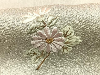 平和屋着物●色留訪問着　紫孫　総刺繍　草花文　暈し染め　金糸　仮絵羽　正絹　逸品　未使用　AABI9076fy