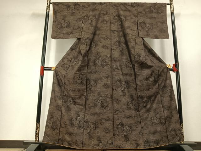 平和屋着物●本場大島紬　鼓文様　やまと誂製　正絹　逸品　未使用　AABI9078fy