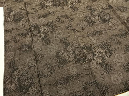 平和屋着物●本場大島紬　鼓文様　やまと誂製　正絹　逸品　未使用　AABI9078fy