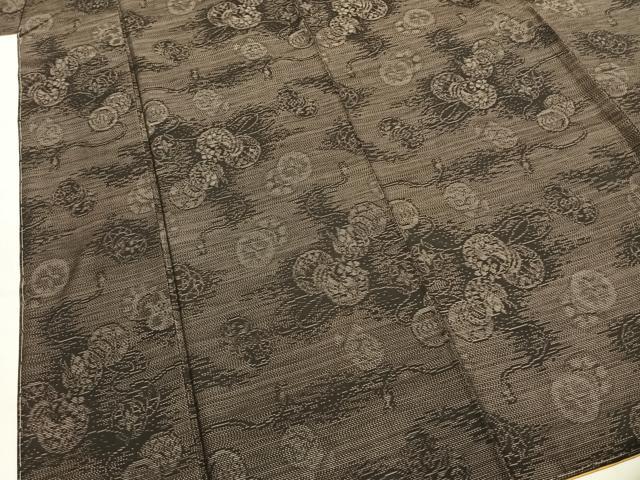 平和屋着物●本場大島紬　鼓文様　やまと誂製　正絹　逸品　未使用　AABI9078fy
