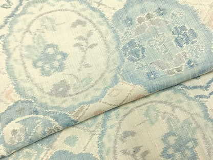 平和屋着物●小千谷紬　吉祥花文　正絹　逸品　AABI9079fy