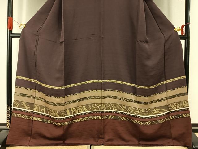 平和屋着物●訪問着　横段文　正絹　逸品　AABI9091fy