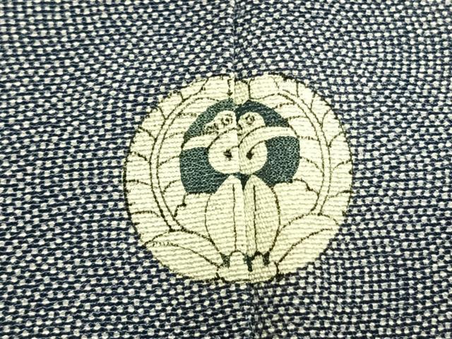 平和屋着物●江戸小紋　鮫小紋柄　浜ちりめん　反端付き　正絹　逸品　AABI9099fy