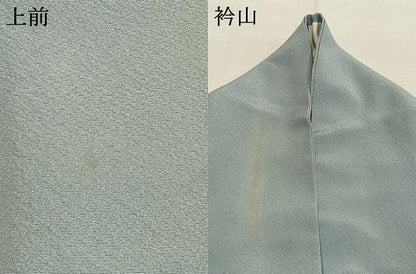 平和屋着物●上質な色無地　青磁鼠色　正絹　逸品　AABI9101fy