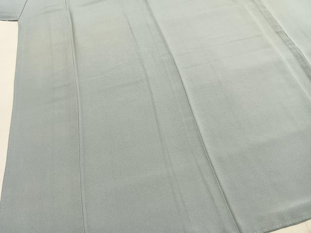 平和屋着物●上質な色無地　青磁鼠色　正絹　逸品　AABI9101fy