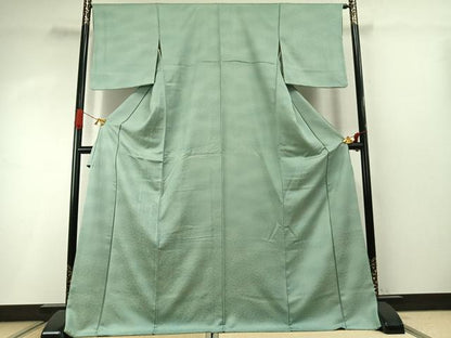 平和屋着物●上質な小紋　草花地紋　暈し染め　ロング丈　正絹　逸品　AABI9102fy