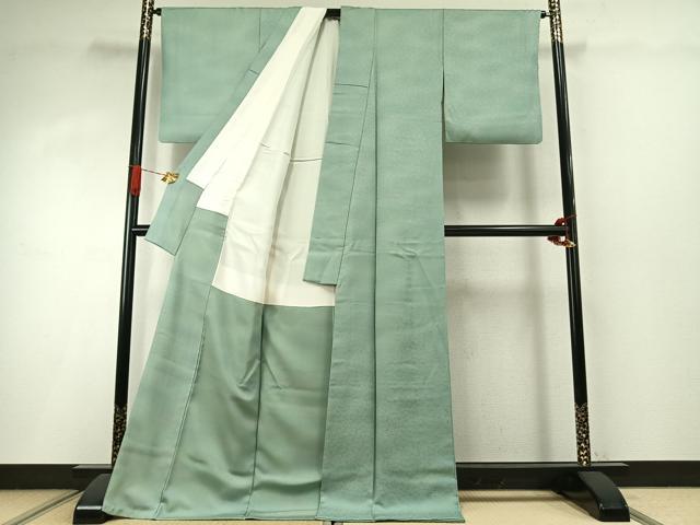 平和屋着物●上質な小紋　草花地紋　暈し染め　ロング丈　正絹　逸品　AABI9102fy